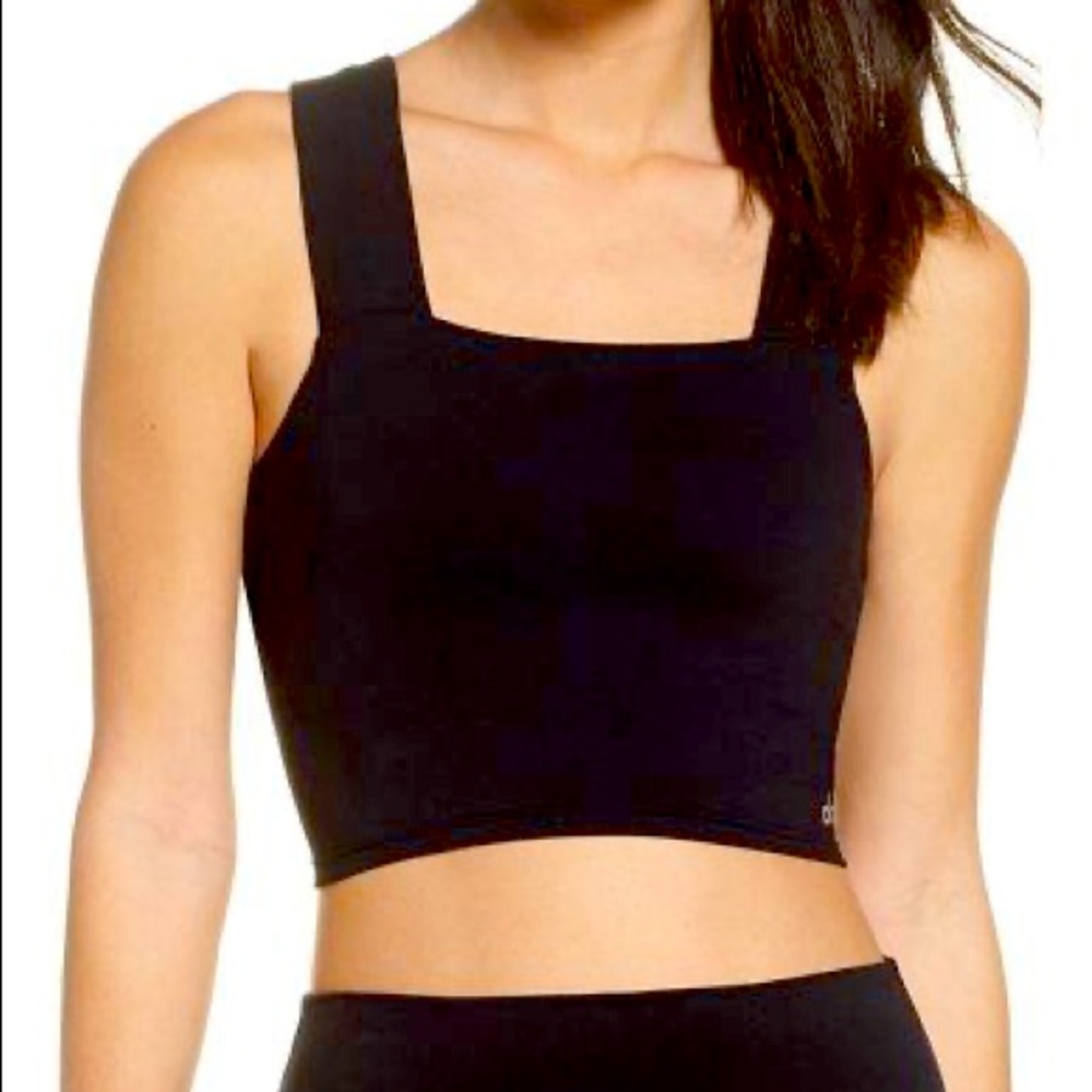 Black Alo crop tank top, size XS